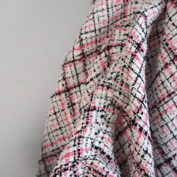 ASOS Design Boucle Smock Mini Shirt Dress with Peplum Hem Sz 00 EUC Feminine - Picture 5 of 8